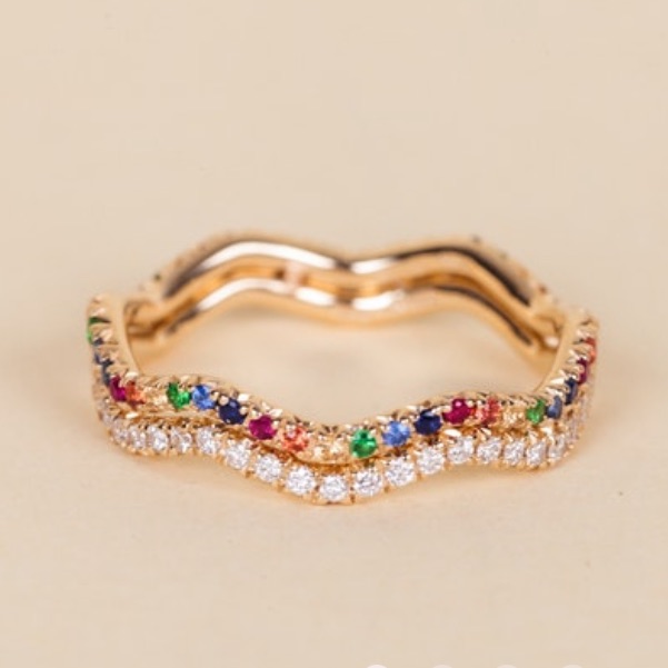 Stephanie Gottlieb Double Stack Wave Ring